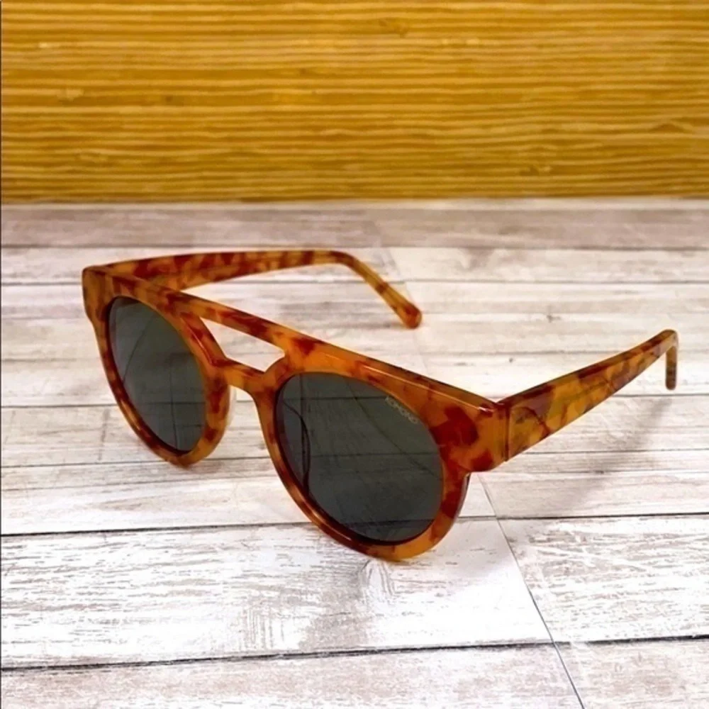 Girls KOMONO Orange & Brown New Sunglasses tortoise